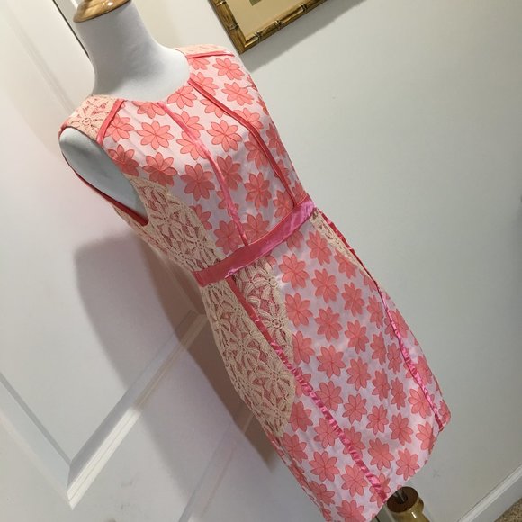 Perfect Satin/Floral Lace Dress - Picture 1 of 12